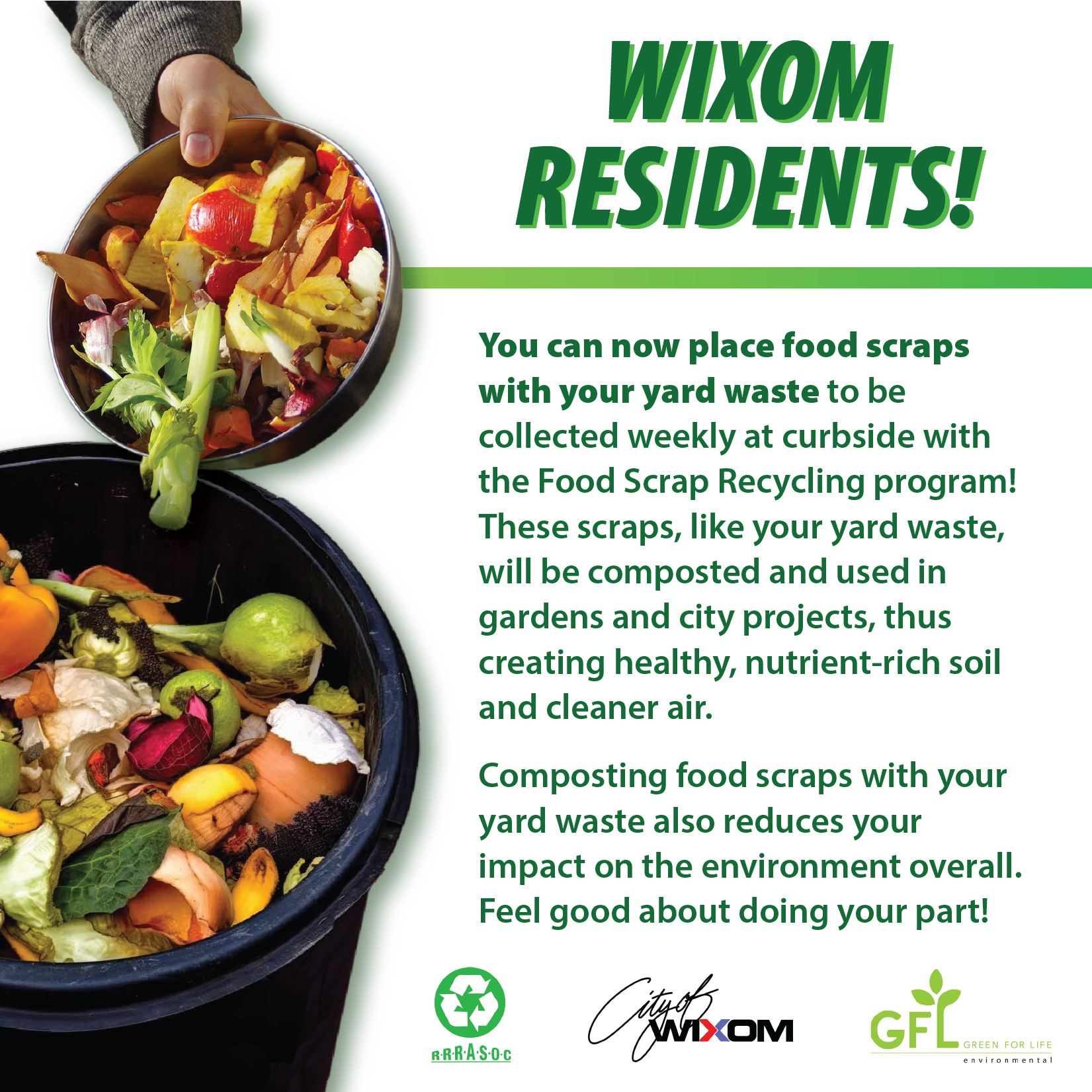 wixom food scraps